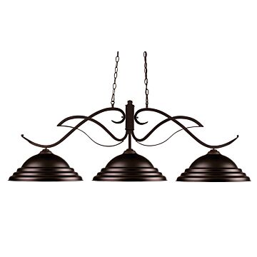 Z-Lite Phoenix 3-Light Linear Pendant Light In Bronze
