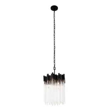 Matrix Three Light Pendant in Matte BlackFrench Gold by Varaluz