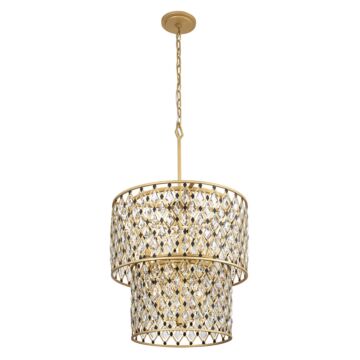 Windsor Seven Light Chandelier in French GoldMatte Black by Varaluz