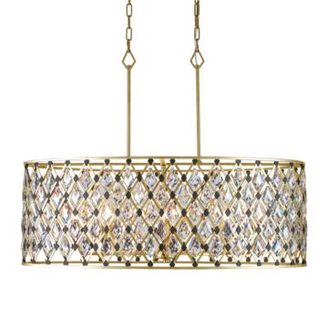 Windsor Eight Light Linear Pendant in French GoldMatte Black by Varaluz