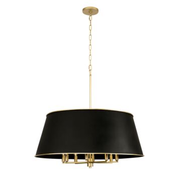 Coco Eight Light Pendant in Matte BlackFrench Gold by Varaluz