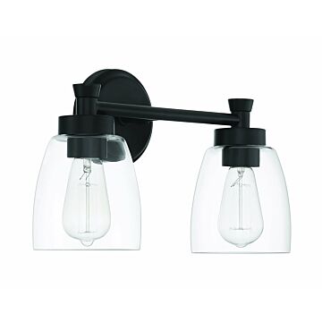 Henning Two Light Vanity in Flat Black by Craftmade