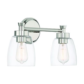 Henning Two Light Vanity in Polished Nickel by Craftmade