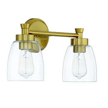 Henning Two Light Vanity in Satin Brass by Craftmade