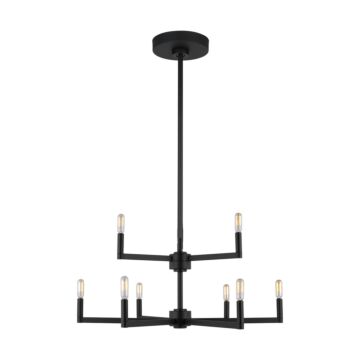 Fullton LED Chandelier in Midnight Black by Visual Comfort Studio