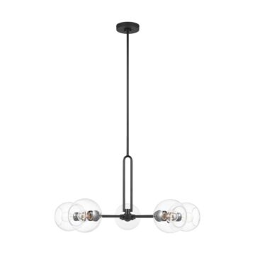 Codyn Five Light Chandelier in Midnight Black by Visual Comfort Studio