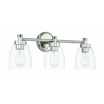 Henning Three Light Vanity in Polished Nickel by Craftmade