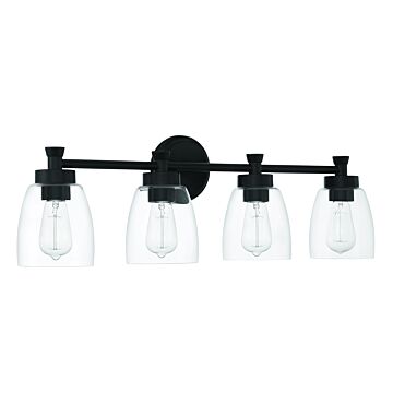 Henning Four Light Vanity in Flat Black by Craftmade