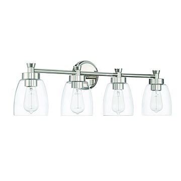 Henning Four Light Vanity in Polished Nickel by Craftmade