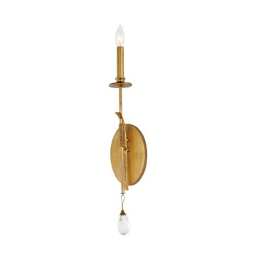 Eden One Light Wall Sconce in Charcoal Gold Leaf by Maxim
