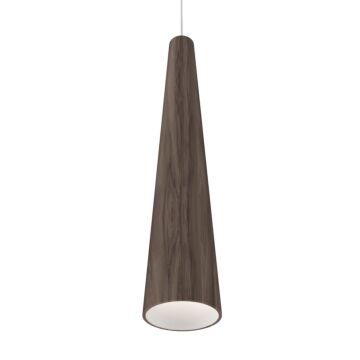 Conical 1-Light Pendant in American Walnut