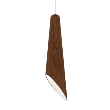 Conical 1-Light Pendant in Imbuia