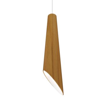 Conical 1-Light Pendant in Teak