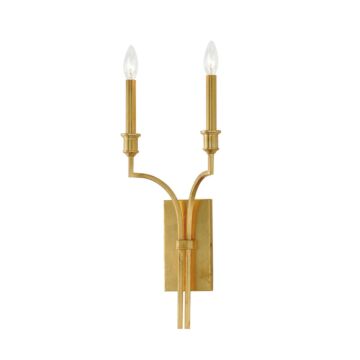 Normandy Two Light Wall Sconce in Gold Leaf by Maxim