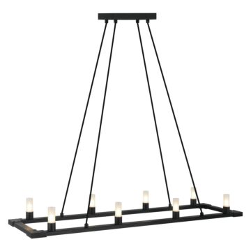 Cascadian Eight Light Chandelier in Matte Black by Matteo Lighting