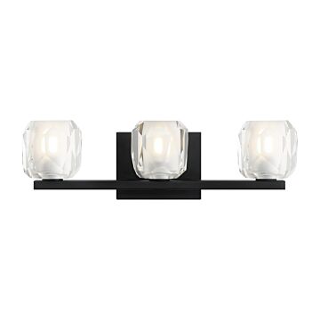 Carleton Three Light Vanity in Matte Black by Matteo Lighting