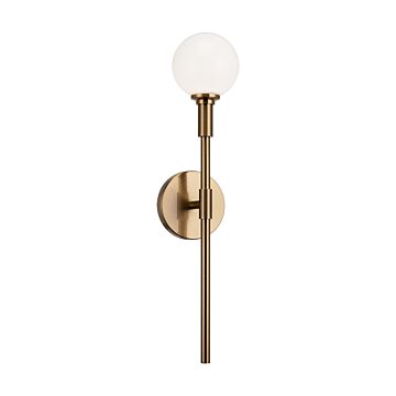 Candlestix One Light Wall Sconce in Aged Gold Brass by Matteo Lighting
