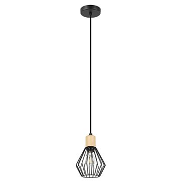 Palmorla One Light Pendant in Structured Black by Eglo USA
