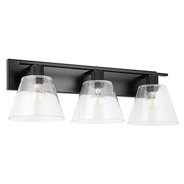 Copley 3-Light Bathroom Vanity Light with Vanity in Matte Black