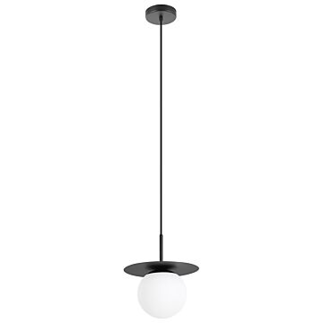 Arenales One Light Mini Pendant in Structured Black by Eglo USA