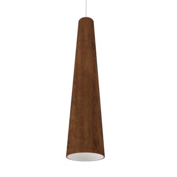 Conical 1-Light Pendant in Imbuia