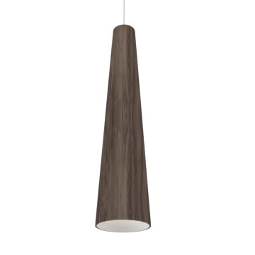Conical 1-Light Pendant in American Walnut