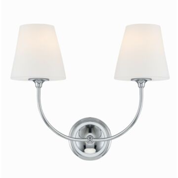 Sylvan Two Light Wall Sconce in Polished Chrome by Crystorama