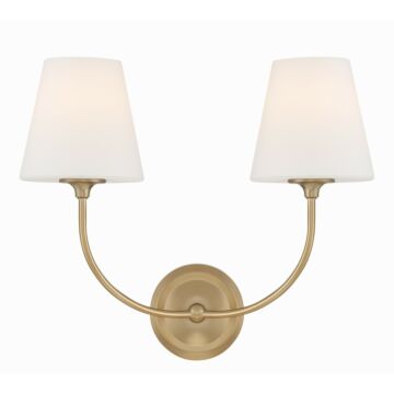 Sylvan Two Light Wall Sconce in Vibrant Gold by Crystorama