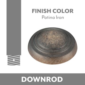 Minka Aire Ceiling Fan Downrod in Patina Iron by Minka Aire