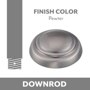 Minka Aire Ceiling Fan Downrod in Pewter by Minka Aire