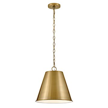 Blake 1-Light LED Pendant in Lacquered Brass