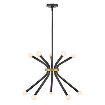 Axton 10-Light LED Chandelier in Black