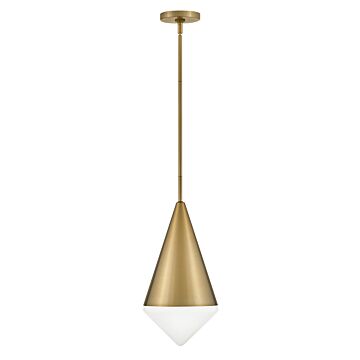 Betty 1-Light LED Pendant in Lacquered Brass