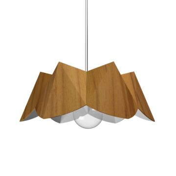 Physalis 1-Light Pendant in Teak
