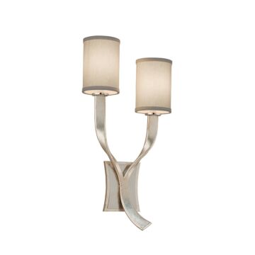 Roxy  Wall Sconce in Silver Leaf by Corbett Lighting