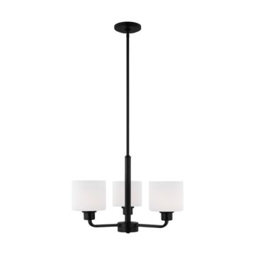 Canfield  Chandelier in Midnight Black by Generation Lighting.