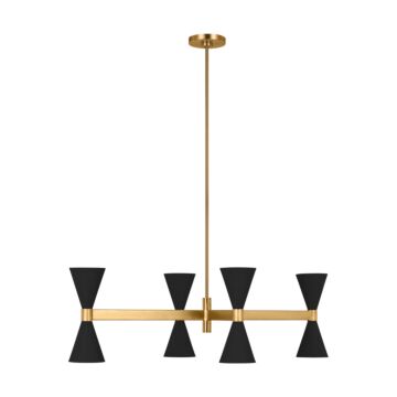 Albertine Eight Light Chandelier in Midnight Black by Visual Comfort Studio