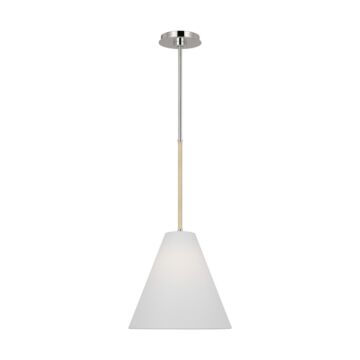 Remy One Light Pendant in Polished Nickel by Visual Comfort Studio