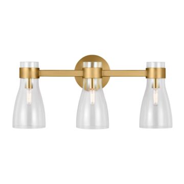 Moritz Three Light Bath Fixture in Burnished Brass by Visual Comfort Studio