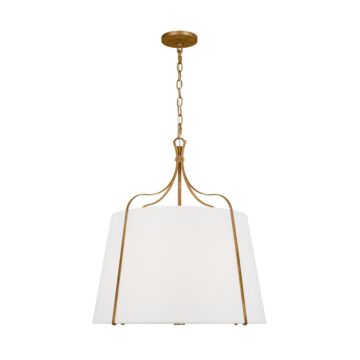 Leander Four Light Pendant in Antique Gild by Visual Comfort Studio