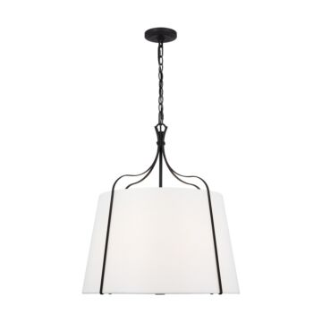 Leander Four Light Pendant in Smith Steel by Visual Comfort Studio