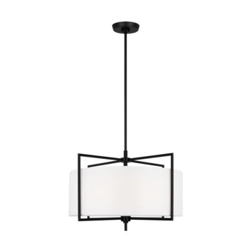 Perno Four Light Pendant in Aged Iron by Visual Comfort Studio