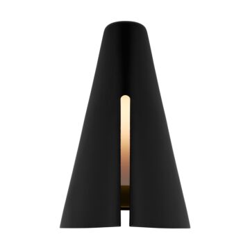 Cambre LED Wall Sconce in Midnight Black and Burnished Brass by Visual Comfort Studio