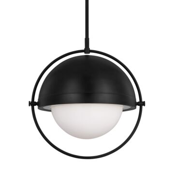 Bacall One Light Pendant in Aged Iron by Visual Comfort Studio
