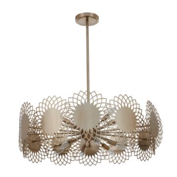Helia 12 Light Pendant in Brushed Champagne Gold by Kalco
