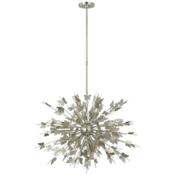 Farfalle LED Chandelier in Burnished Silver Leaf by Visual Comfort Signature