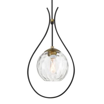 Cody  Mini Pendant in Coal And Soft Brass by Minka-Lavery