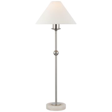 Caspian LED Accent Lamp in Polished Nickel and Alabaster by Visual Comfort Signature