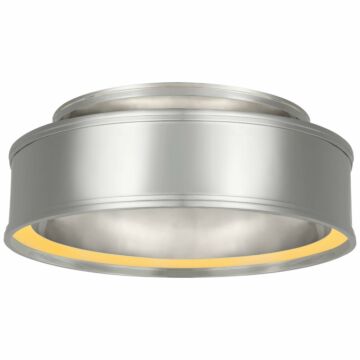 Connery LED Flush Mount in Polished Nickel by Visual Comfort Signature