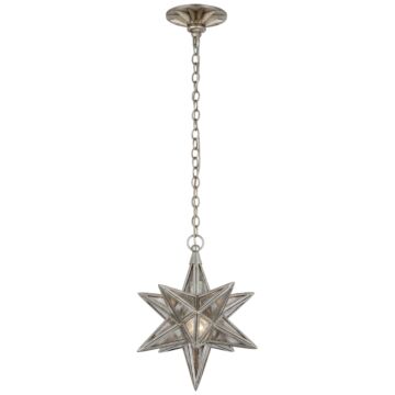 Moravian Star LED Lantern in Burnished Silver Leaf by Visual Comfort Signature